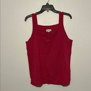 Red Knit Tank Top